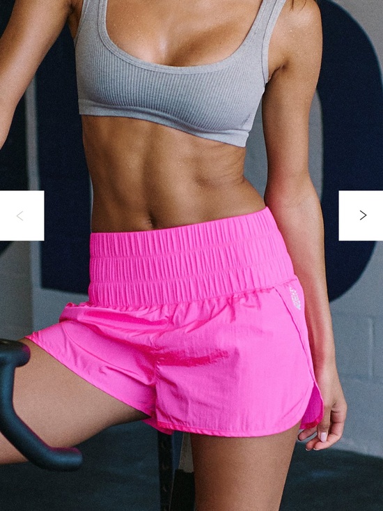 FP Movement by Free People Pants - FP Movement High-Waist Teal Shorts - Elastic Smocked Waist S
